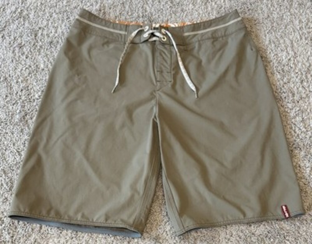 Tommy Bahama Relax Board Shorts Brown Solid Size 34 Drawstring Men's Swimwear